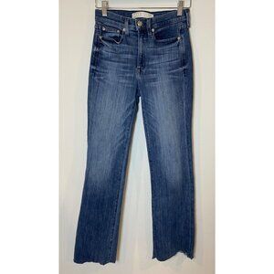 AYR The Pop Jeans Straight Leg Raw Hem Size 26 L